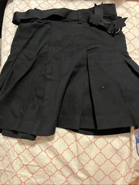 Gymboree Black Pleated Skort with Belt